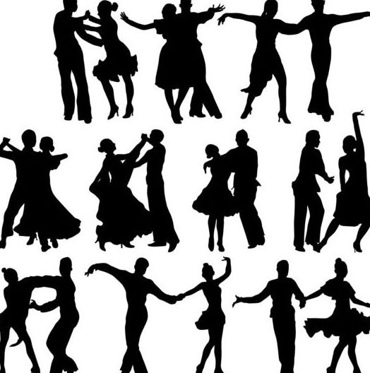 Leute tanzen Silhouetter Vektor 03 tanzen silhouetter Menschen   