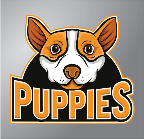 Conception de vecteur de logo de pupples Pupples logo   