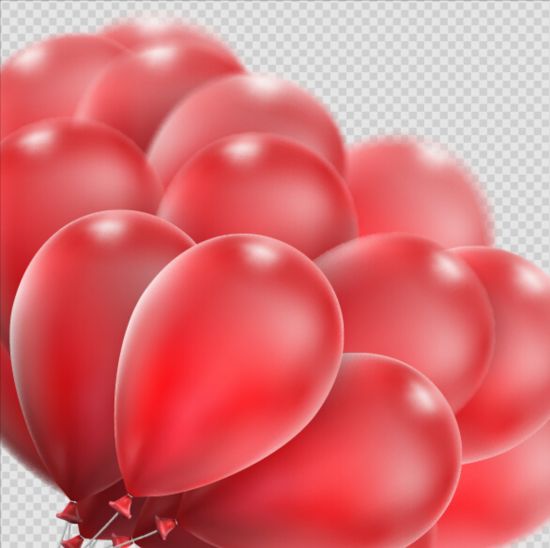 Illustration vectorielle de ballons rouges réalistes 16 réaliste illustration ballons   