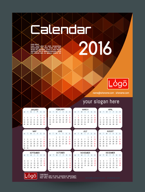 技術背景2016カレンダーベクトル09 背景 テクノロジー カレンダー 2016   