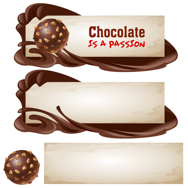 Vector Schokolade Banner Material 08 Schokolade banner   
