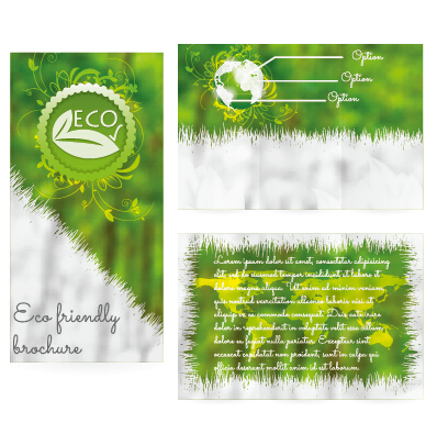 Modèle de couverture de brochure d’écologie vectorielle 03 modèle Écologie couverture brochure   
