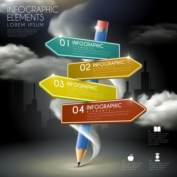 Vektorbildung Infografie-Material 04 Infografik Bildung   