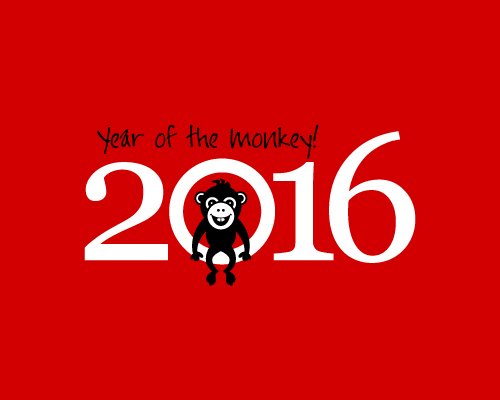 2016 année du singe vecteur matériel 09 singe année 2016   
