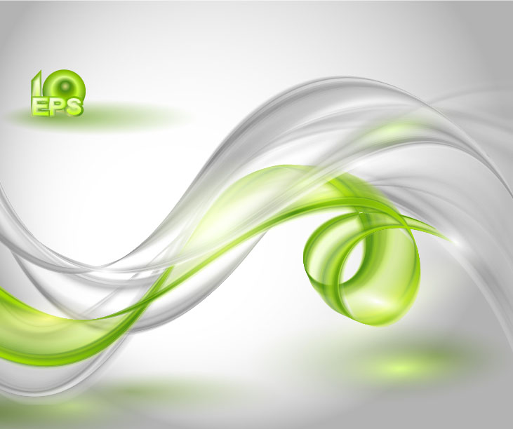 Abstrait vert ondulé Eco style fond vecteur 02 vert ondulé fond eco Abstrait   