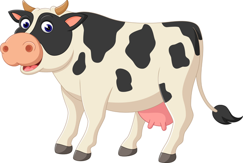 Dessin animé bébé vache vecteur illustration 06 vache illustration dessin animé Bébé   