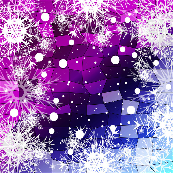 Weihnachtliche Schneeflocke mit glänzendem Polygon-Hintergrundvektor 30 Weihnachten shiny Schneeflocke polygon   