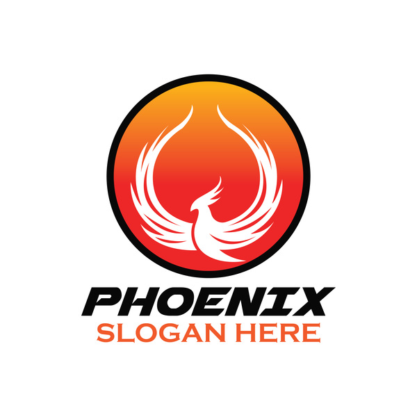 Creative Phoenix logo ensemble vecteur 05 phoenix logo Créatif   