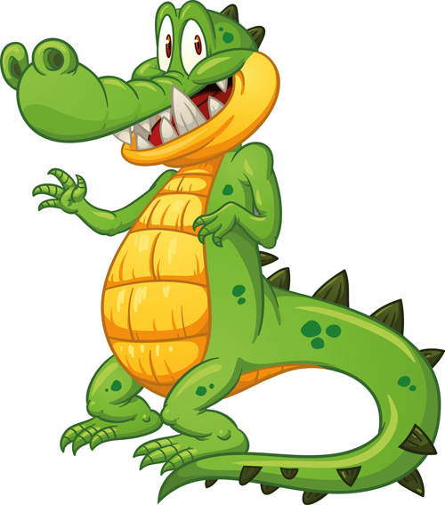 Niedliche Krokodil-Karikaturstile Vektoren 11 Stile Krokodil cute cartoon   