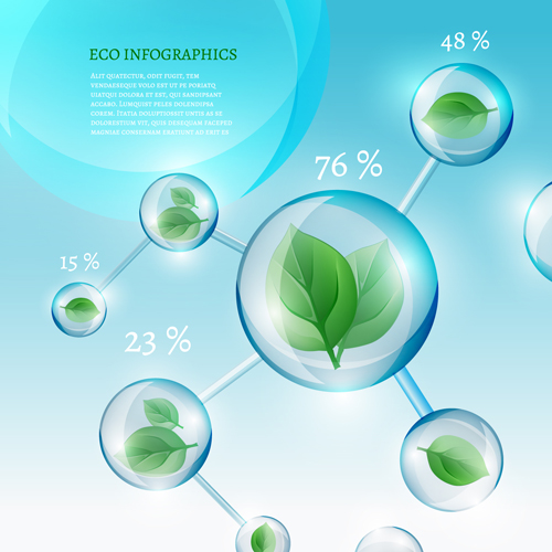 Eco Dateninfografie-Vektorvorlagen Material 01 Öko Infografik Daten   