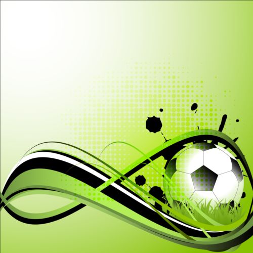 Fußball-Hintergrund-Vektor 01 im grünen Stil Stile Hintergrund grün Fußball   