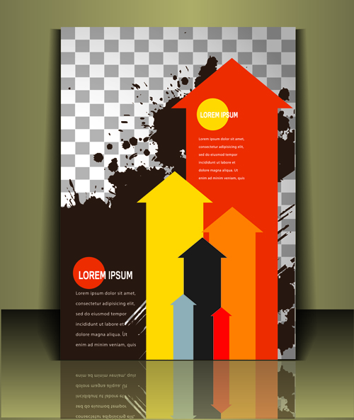 Moderner Business-Flyer mit Illustration Vektor 03 modern illustration flyer cover business   