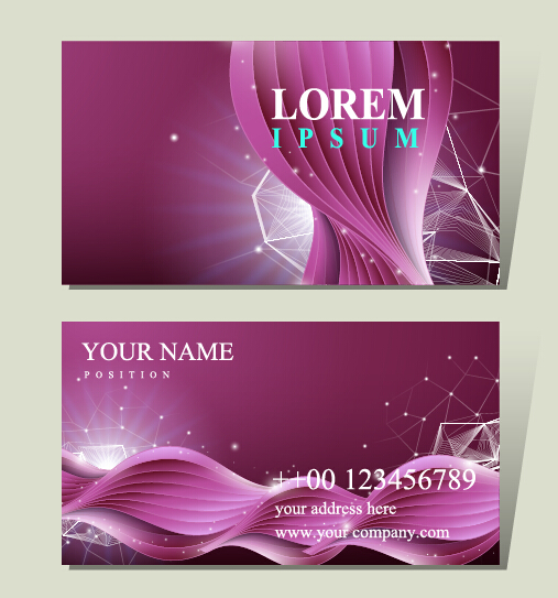 Lila Firmenkarten-Vektormaterial lila Karte corporate   