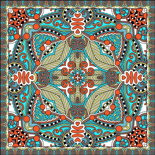 Echarpe foulard sans soudure motif vecteur 05 sans soudure motif foulard écharpe   