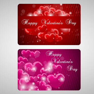 Glänzender Valentinstag Geschenkkarten Set 07 Valentine tag shiny Karten Geschenkkarten   