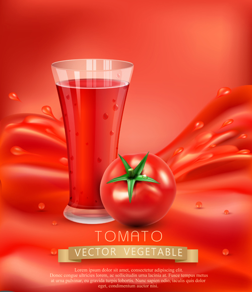 Tomatensaft-Vektormaterial Tomaten Saft material   