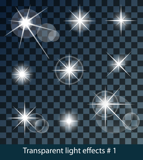 Illustration vectorielle d’effets de lumière transparente 01 transparent effets de lumière   