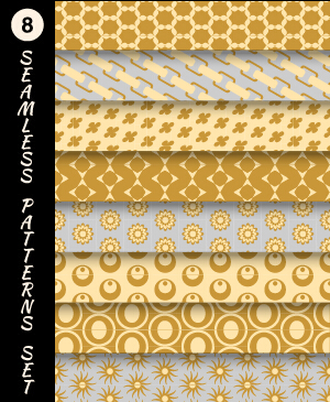 Divers décoratif seamless pattern vector set 04 vecteur de motif sans soudure motif décoratif   