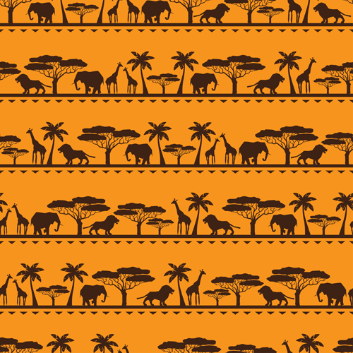 アフリカンスタイルシームレスベクトルパターン03 ベクトルパターン パターン シームレス アフリカ   