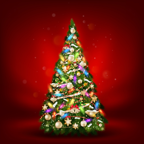 美しいクリスマスツリー2015背景ベクトル01 背景 美しい クリスマスツリー クリスマス   