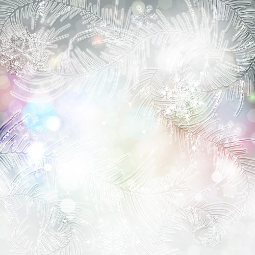 Beau flocon de neige brouille fond de Noël vecteur 06 Noël fond flocon de neige brouille beau   