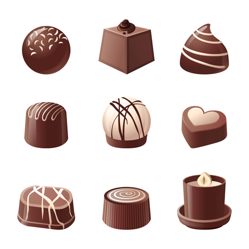 Schokoladensüße und Bonbons Vektorabbildung 04 Süßes Schokolade illustration Bonbons   