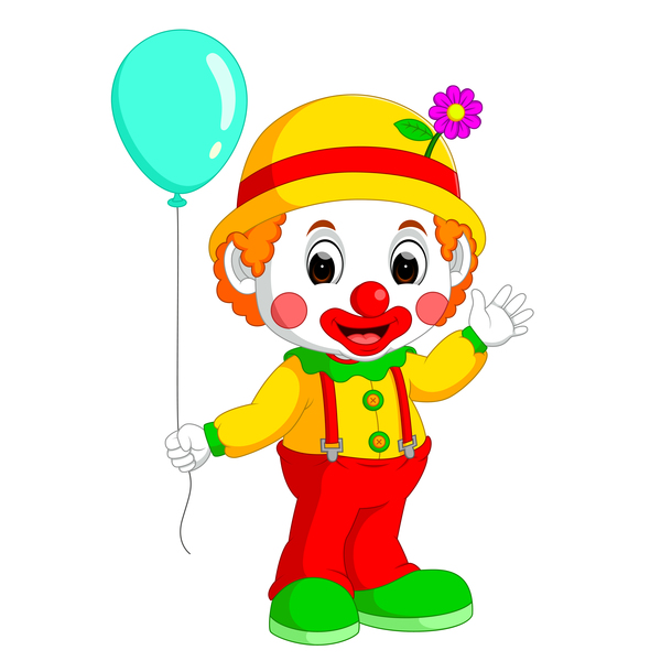 Zirkus-Clown-Illustrationsvektor Set 12 Zirkus clown   