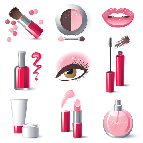 Kreative Kosmetik und Make-up-Vektor-Ikonen Vektor-Symbol make-up Kosmetik   