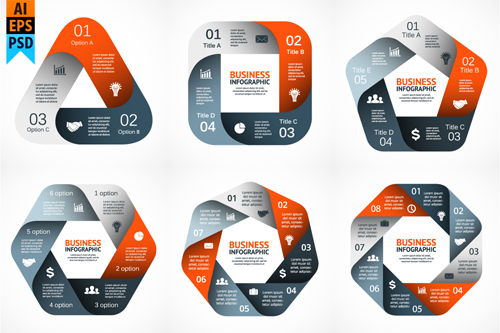 Krimigeschäft Infografik-Vektormaterial Infografik Cricle business   