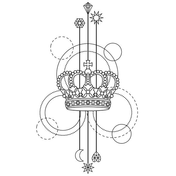 Krone mit dekorativer Illustration Vektor Krone dekorativ   