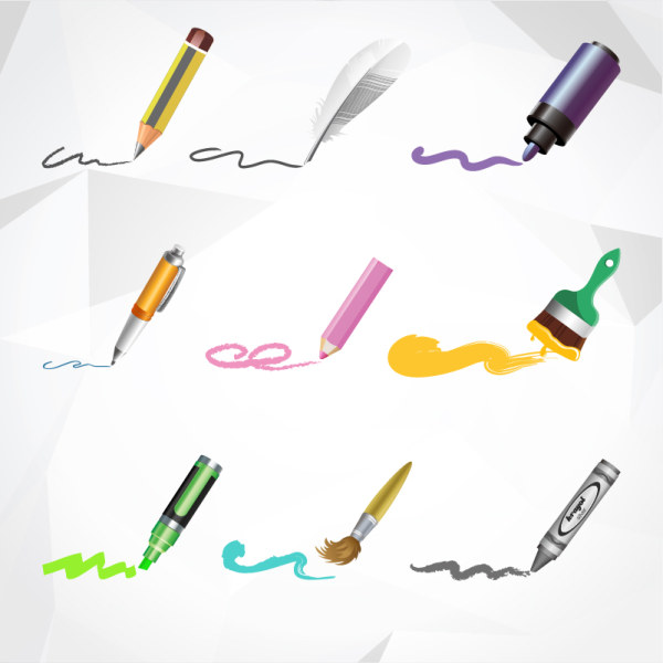 Verschiedene Stift-Design-Vektor pen different   