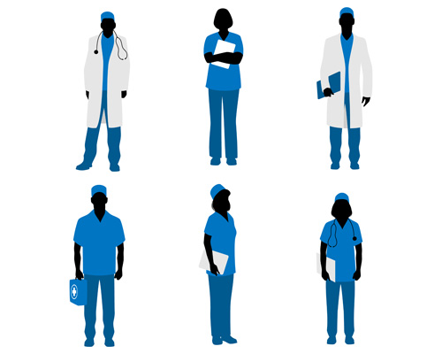 Médecins silhouetter Design Set 03 silhouetter Médecins   