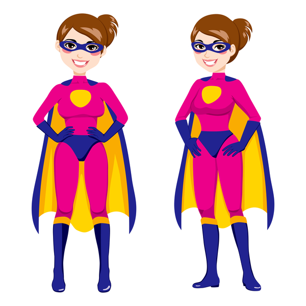 Vecteur de bande dessinée de Superman féminin 02 superman femelle cartoon   