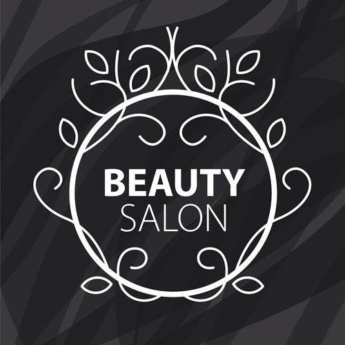 Floral mit Beauty-Salon-Logos Vektormaterial 03 Schönheitssalon salon logos floral   