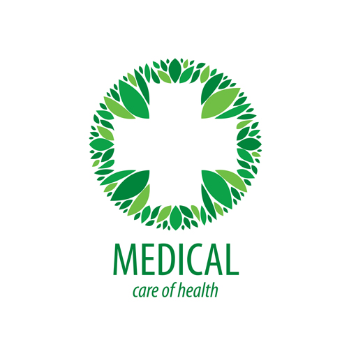 グリーンメディカルヘルスロゴデザインベクター05 健康 ロゴ グリーン医療   