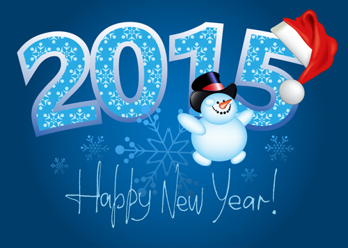 Frohes neues Jahr und 2015 Weihnachts-Blau-Bakplatz xmas new year happy 2015   