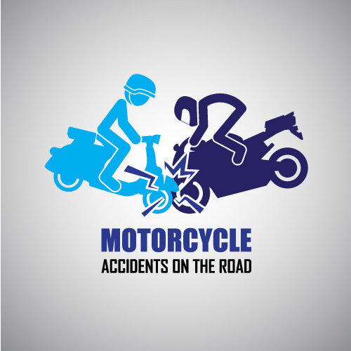 Motorrad-Unfälle Vorsicht Logos Vektor 03 Vorsicht Unfälle Motorrad logos   