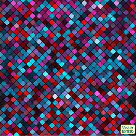 Multicolor Mosaik glänzende Muster Vektormaterial 03 shiny Muster multicolor Mosaik material   