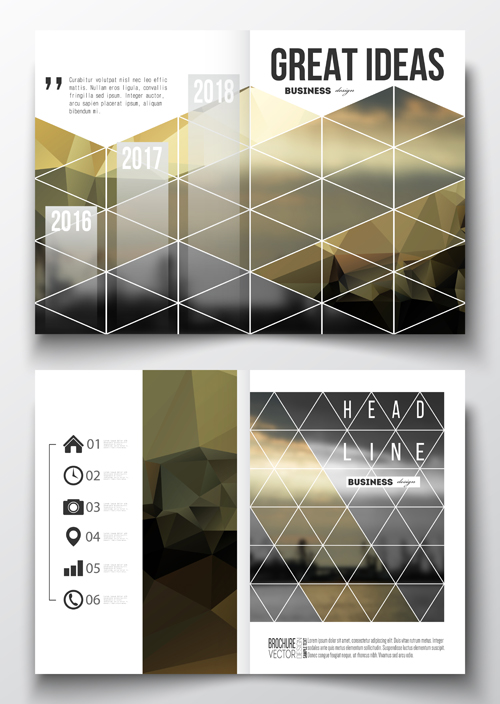 Publiciser la brochure avec la conception de couverture de magazine vecteur 05 publiciser magazine couverture brochure   