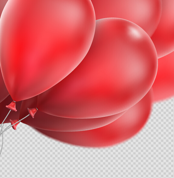 Illustration vectorielle réaliste de ballons rouges 15 réaliste illustration ballons   