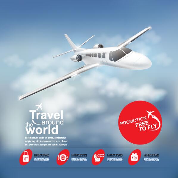 Reisen rund um die Welt mit Poster-Design-Vektor 12 Welt Reisen poster around   