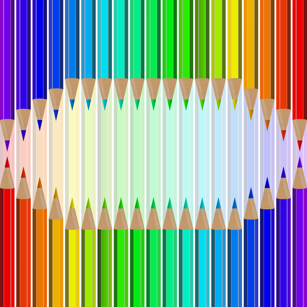 Willkommen zurück in der Schule Backgrouns mit farbigen Bleistiften Vektor 05 Zurück Schule farbig Bleistifte Begrüßung   