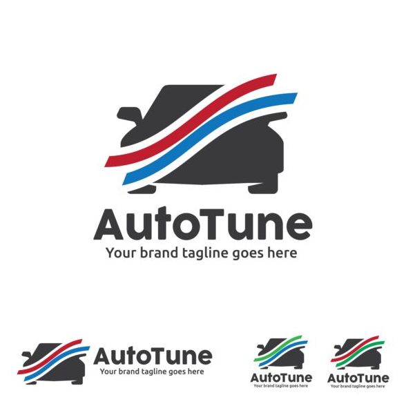 Auto-Melodie Logo-Design-Vektor tune logo auto   