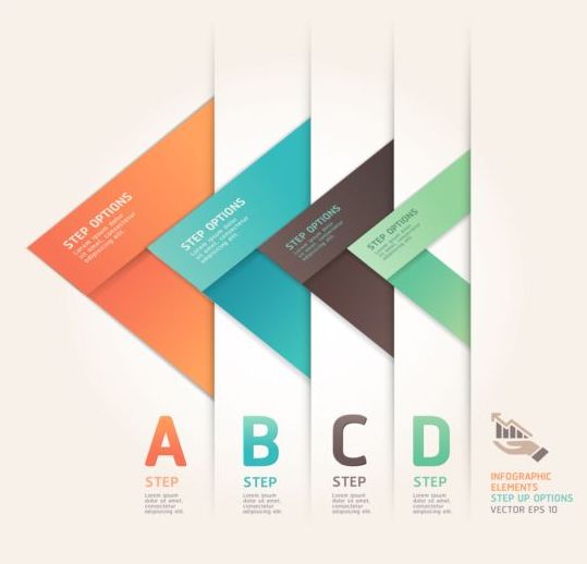 Abstract Pfeil Infografiken Elemente Vektormaterial 02 Unternehmen Rollen Arbeit   