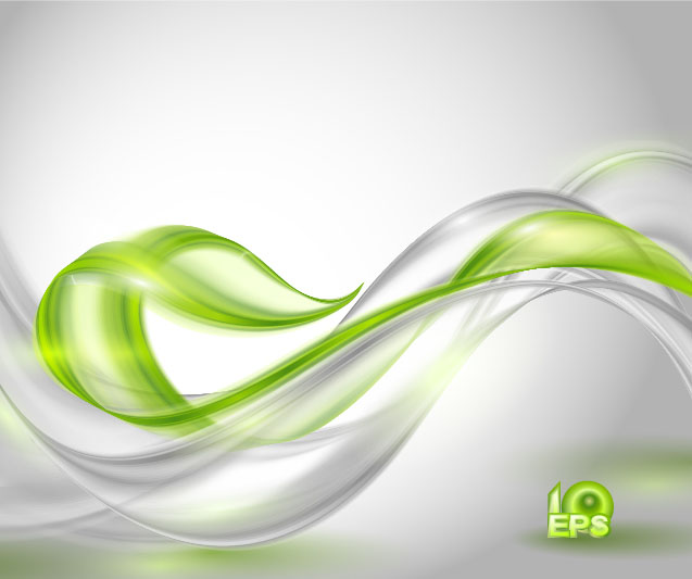 Abstraktes grünes Öko-Stil-Hintergrundvektor 01 wavy Stil Hintergrund grün   