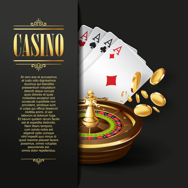 Casino-Elemente mit dunklem Hintergrundvektor 05 Elemente dark casino   