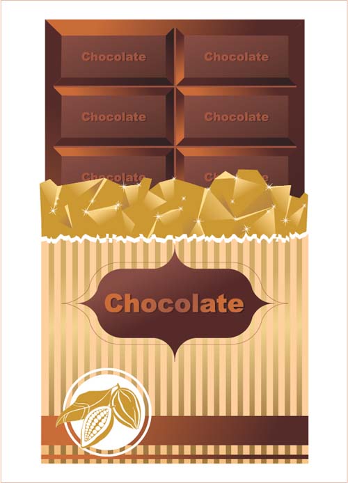 Délicieux chocolat bar vector design 01 design délicieux Chocolat bar   
