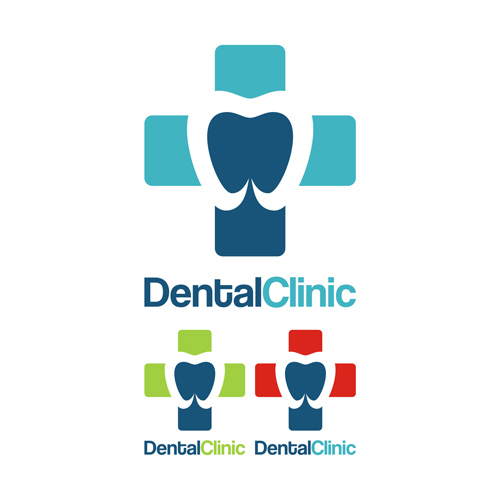 Dental-Klinik-Logo Kreativvektor 01 Zahnmedizin logo Kreativ Klinik   