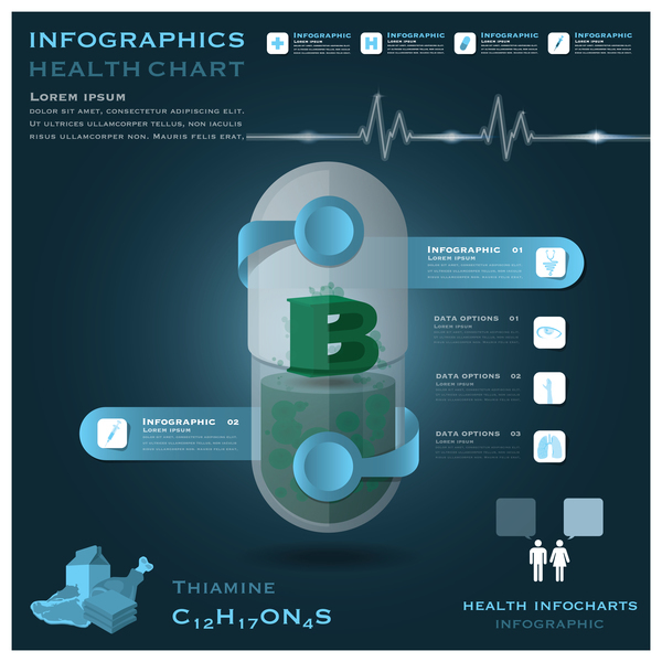 Diagramme de santé infographie Template Vector 01 santé infographie Graphique   