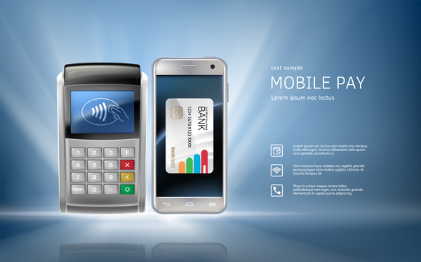 Mobile Pay-Infografie-Schablone Vektor 07 pay mobile Infografik   